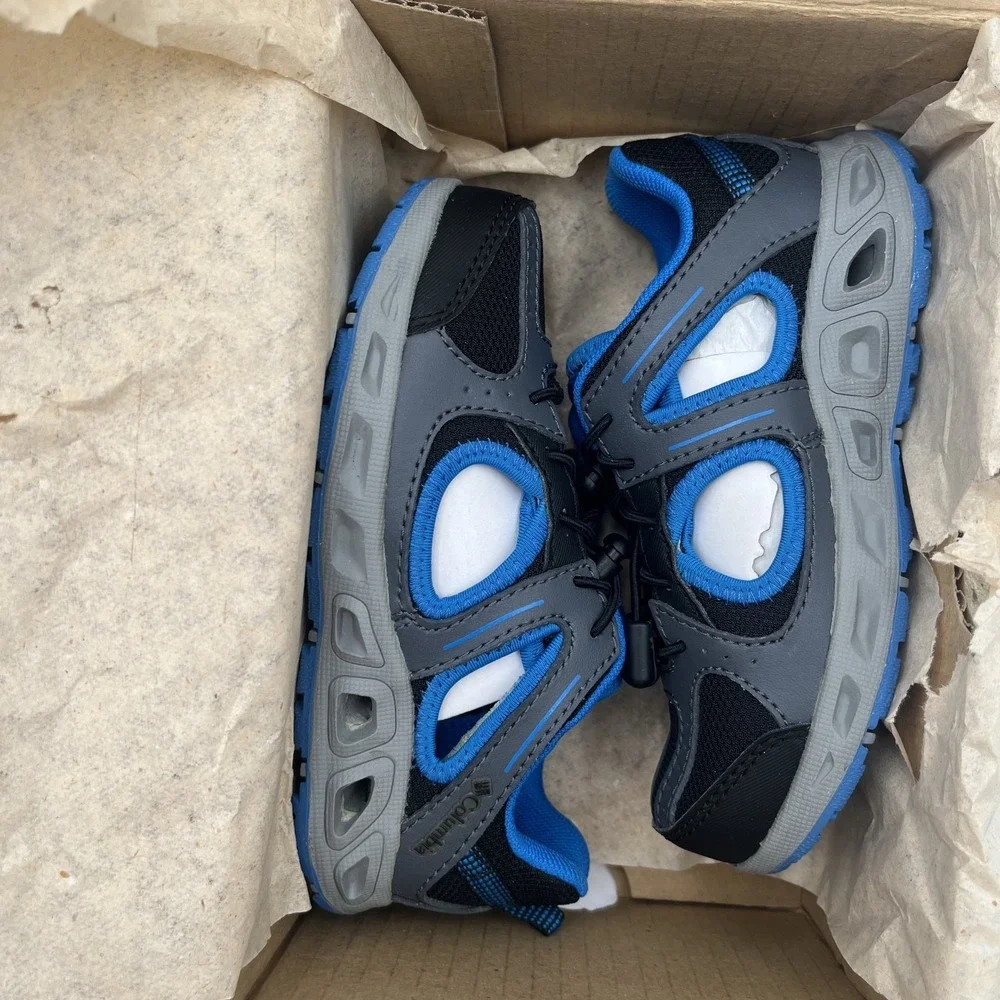 Columbia Toddler Boys Hybrid Water Shoes Size 9 Blue Black Fisherman Closed‎ Toe